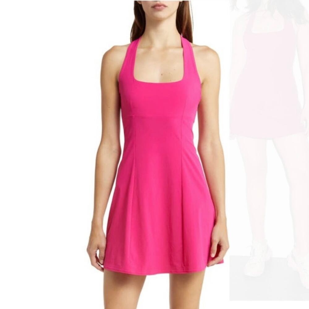 outdoor voices - NWT cross back dress mini lined exercise athletic workout pink